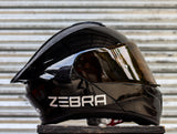 ZEBRA 767 GLOSS BLACK MODULAR (DUAL VISOR) WITH FREE CLEAR LENS