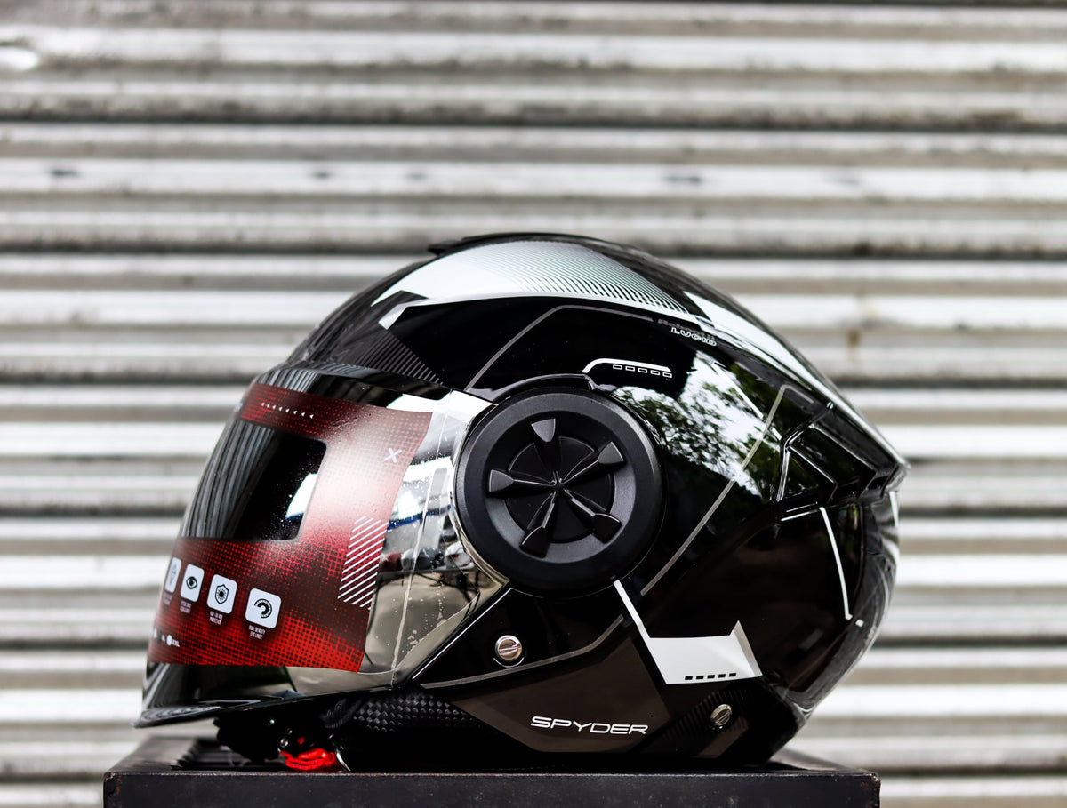 SPYDER REBOOT G 34A1 SS BLACK GRAY WHITE DUAL VISOR WITH FREE