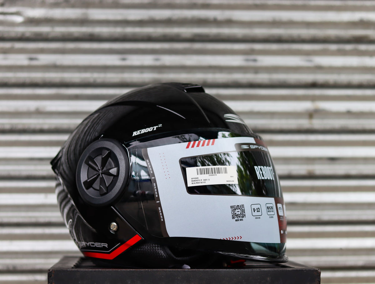 SPYDER REBOOT P 3601 S BLACK RED SO V2 DUAL VISOR WITH FREE