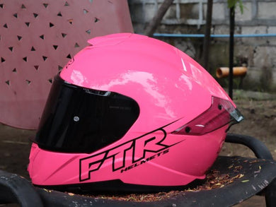 FTR XR 2 PRO SOLID GLOSS PINK DUAL VISOR!! WITH FREE CLEAR LENS AND SPOILER!!