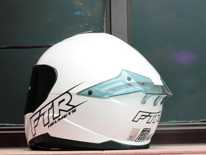 FTR XR 2 PRO SOLID GLOSS PEARL WHITE DUAL VISOR!! WITH FREE CLEAR LENS AND SPOILER!!