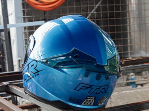 FTR XR 2 PRO SOLID GLOSS IT BLUE DUAL VISOR!! WITH FREE CLEAR LENS AND SPOILER!!