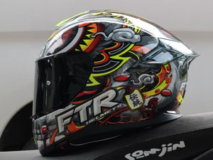 FTR XR 2 PRO LION GLOSS BLACK YELLOW DUAL VISOR!! WITH FREE CLEAR LENS AND SPOILER!!