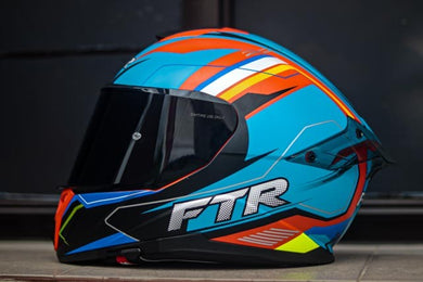 FTR XR 2 PRO XTRAIL MATTE BLACK BLUE DUAL VISOR!! WITH FREE CLEAR LENS AND SPOILER!!