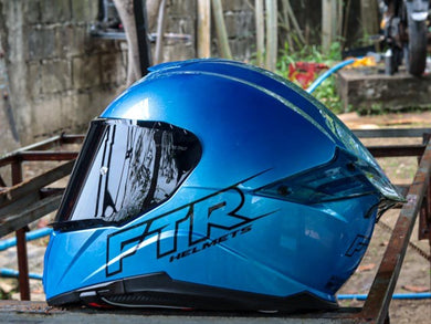 FTR XR 2 PRO SOLID GLOSS IT BLUE DUAL VISOR!! WITH FREE CLEAR LENS AND SPOILER!!