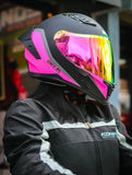 GILLE ADIRA ECLIPSE MATTE BLACK PINK WITH FREE CLEAR LENS (DUAL VISOR)