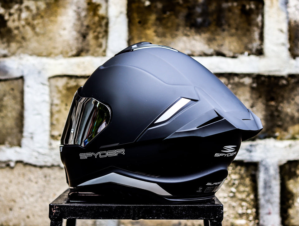 SPYDER SURGE P 3501M-B SS MATTE BLACK SILVER GRAY SINGLE VISOR