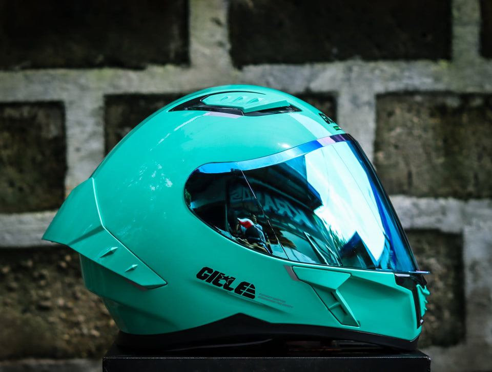 GILLE A118-2 ADIRA LAKE GREEN REVO LAKE BLUE LENS DUAL VISOR WITH FREE CLEAR LENS