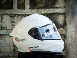 SPYDER EDGE PD 1601-W S ARTIC WHITE RED S0 FULLFACE WITH FREE CLEAR LENS