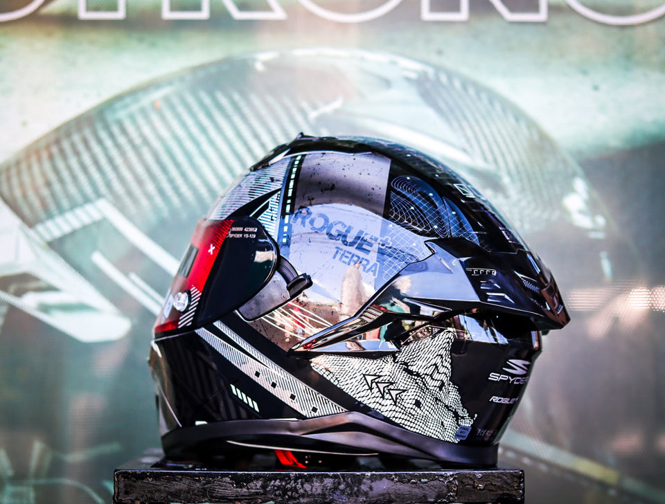 SPYDER ROGUE+ GD 3121-B_S BLACK WHITE S2 FULLFACE WITH FREE CLEAR LENS
