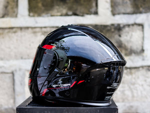 SPYDER PHANTOM PD 3601 S BLACK RED SO V2 MODULAR DUAL VISOR WITH FREE CLEAR LENS