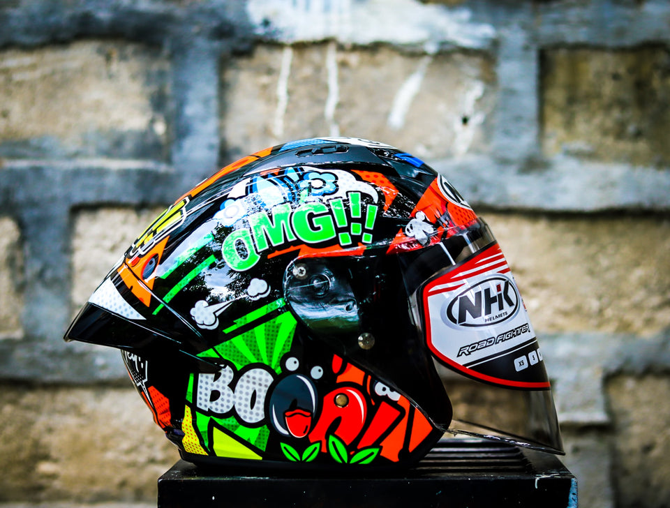NHK N1 MAX BO BEN BLACK GLOSSY HALF FACE