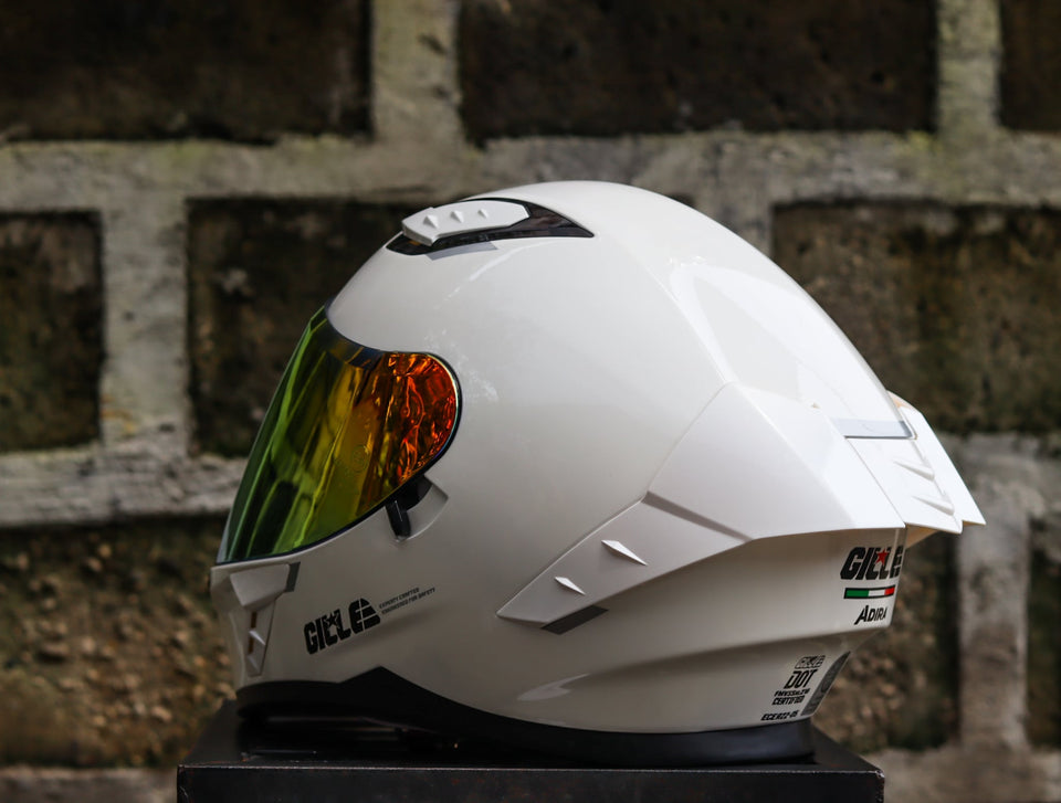 GILLE A118-2 ADIRA WHITE REVO RED LENS DUAL VISOR WITH FREE CLEAR LENS