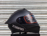 ZEBZEBRA A113 RITZY MATTE BLACK (DUAL VISOR) WITH FREE CLEAR LENS