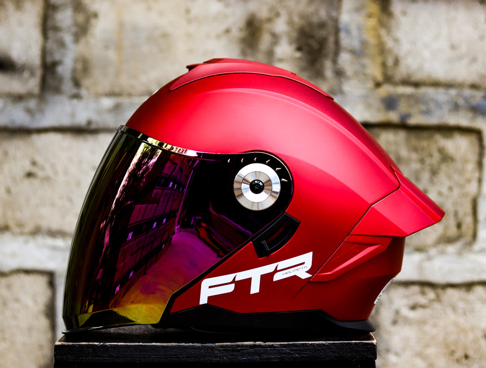 FTR N95 MATTE RED DUAL VISOR