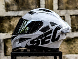 SEC 06041 WHIRLWIND V2 SOLID GREY BLACK (DUAL VISOR)