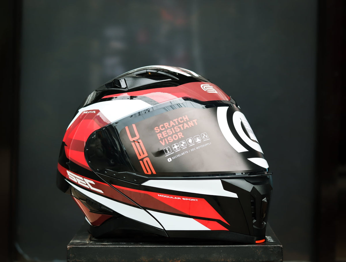 SEC 06656 REVIVE FURIA GLOSS WHITE/BLACK/RED MODULAR WITH FREE CLEAR L ...