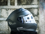 SPYDER EDGE PD 3501M-B S MATTE BLACK SILVER S0 FULLFACE WITH FREE CLEAR LENS