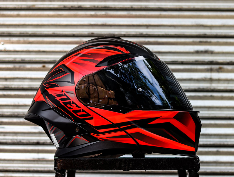 SPYDER NEO ICON GD 3611M S MATTE BLACK RED DUAL VISOR WITH FREE CLEAR LENS