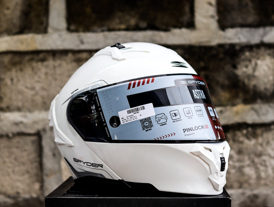 SPYDER ASTRA PD 1501-W S ARTIC WHITE SILVER SO V2 MODULAR DUAL VISOR WITH FREE CLEAR LENS
