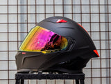 SEC 06250 REVIVE SOLID MATTE BLACK RED MODULAR WITH FREE CLEAR LENS(DUAL VISOR)