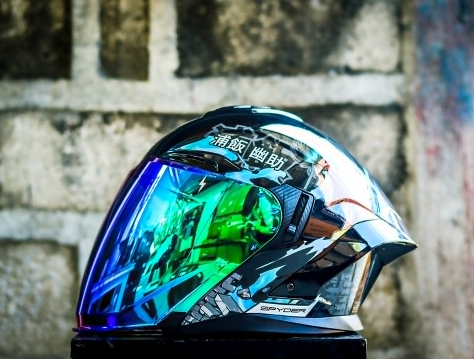 SPYDER BLADE GD 37B1 FB BLACK BLUE KUWABARA SB HALF FACE WITH FREE CLEAR LENS