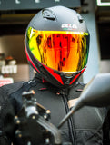GILLE ADIRA ECLIPSE MATTE BLACK RED WITH FREE CLEAR LENS (DUAL VISOR)