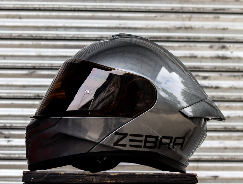 ZEBRA 767 HONDA GRAY MODULAR (DUAL VISOR) WITH FREE CLEAR LENS