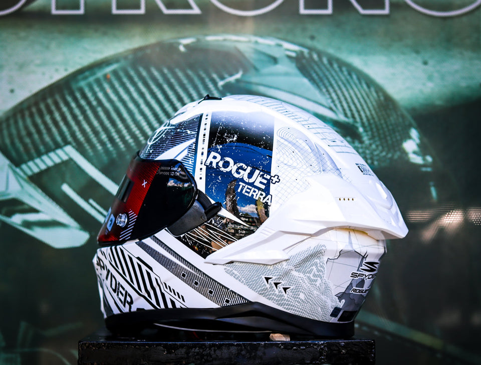 SPYDER ROGUE+ GD 1321-W_S ARTIC WHITE BLACK S2 FULLFACE WITH FREE CLEAR LENS