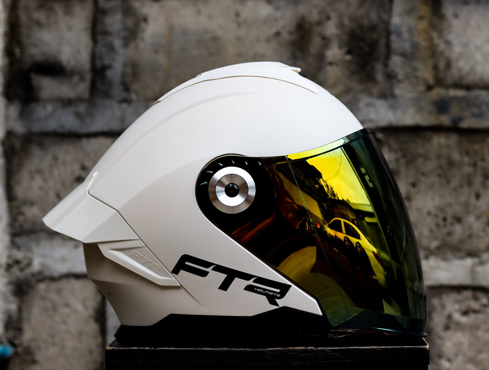 FTR N95 IVORY MATTE DUAL VISOR