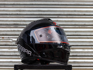 ZEBRA A113 RITZY BLACK (DUAL VISOR) WITH FREE CLEAR LENS