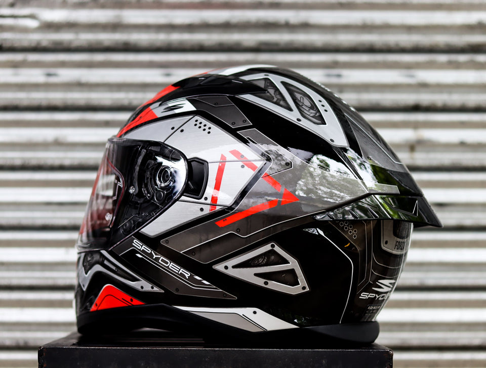 SPYDER  FORZA GD 3611-B S BLACK RED S1 FULLFACE WITH FREE CLEAR LENS