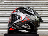 SPYDER  FORZA GD 3611-B S BLACK RED S1 FULLFACE WITH FREE CLEAR LENS