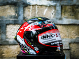 NHK N1 MAX ALONZO #11 BLACK GLOSSY HALF FACE