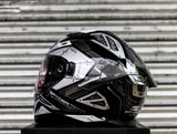 SPYDER FORZA GD 3411-B SS BLACK GRAY FULLFACE WITH FREE CLEAR LENS