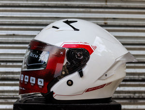 SPYDER FUEL PD 1601 FR ARTIC WHITE RED SO V2 DUAL VISOR WITH FREE CLEAR LENS
