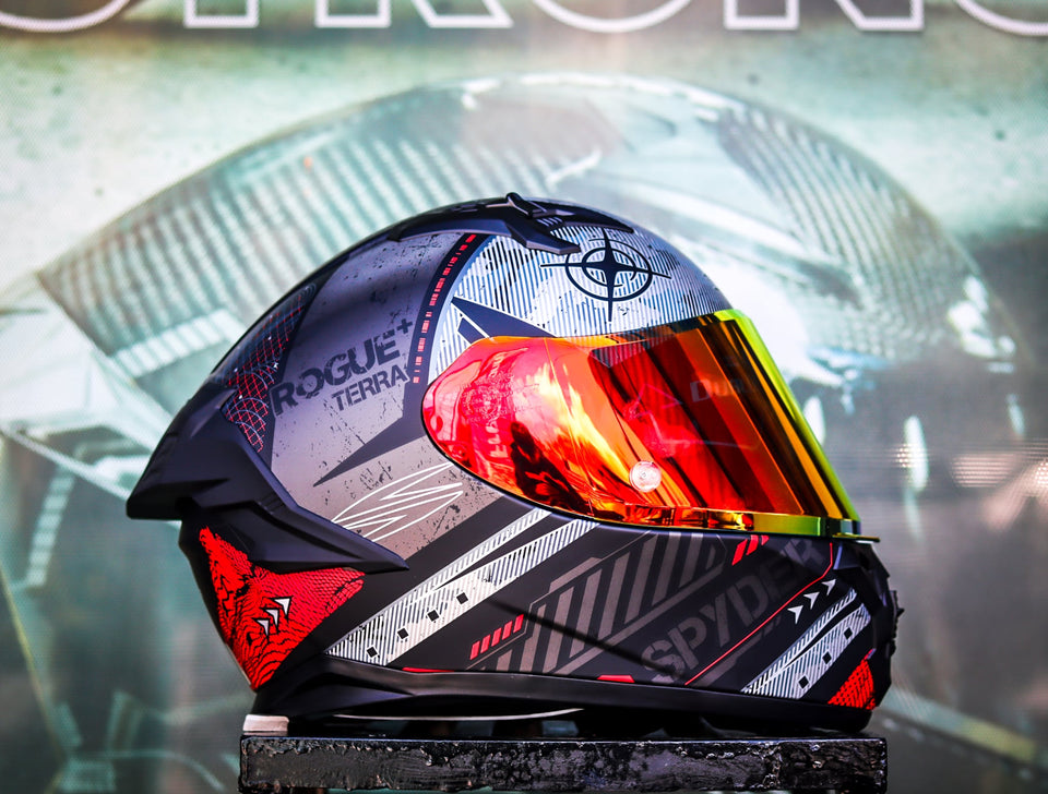 SPYDER ROGUE+ GD 3621M-B_FR MATTE BLACK RED S2 FULLFACE WITH FREE CLEAR LENS