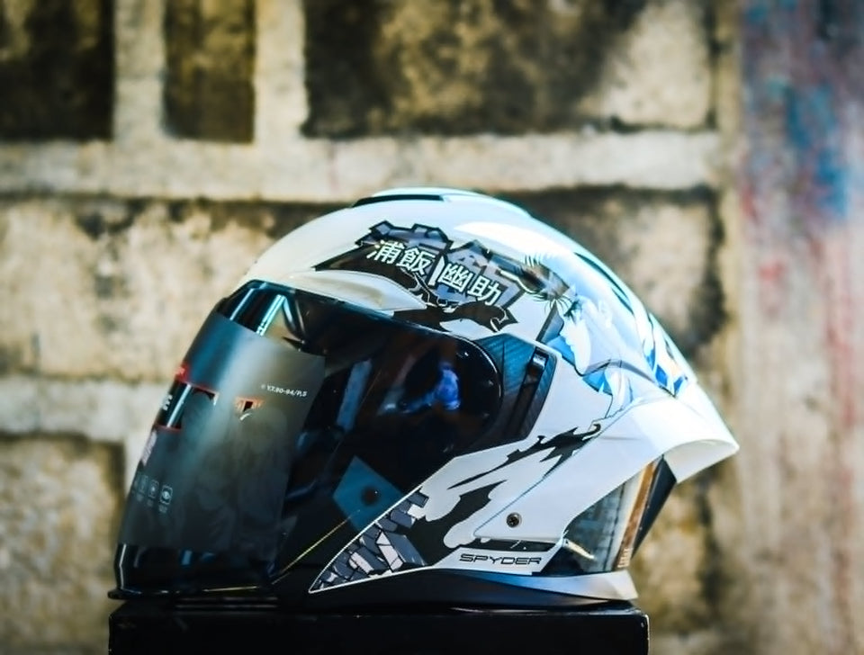 SPYDER BLADE GD 13A1 S ARTIC WHITE BLACK YUSUKE SA HALF FACE WITH FREE CLEAR LENS