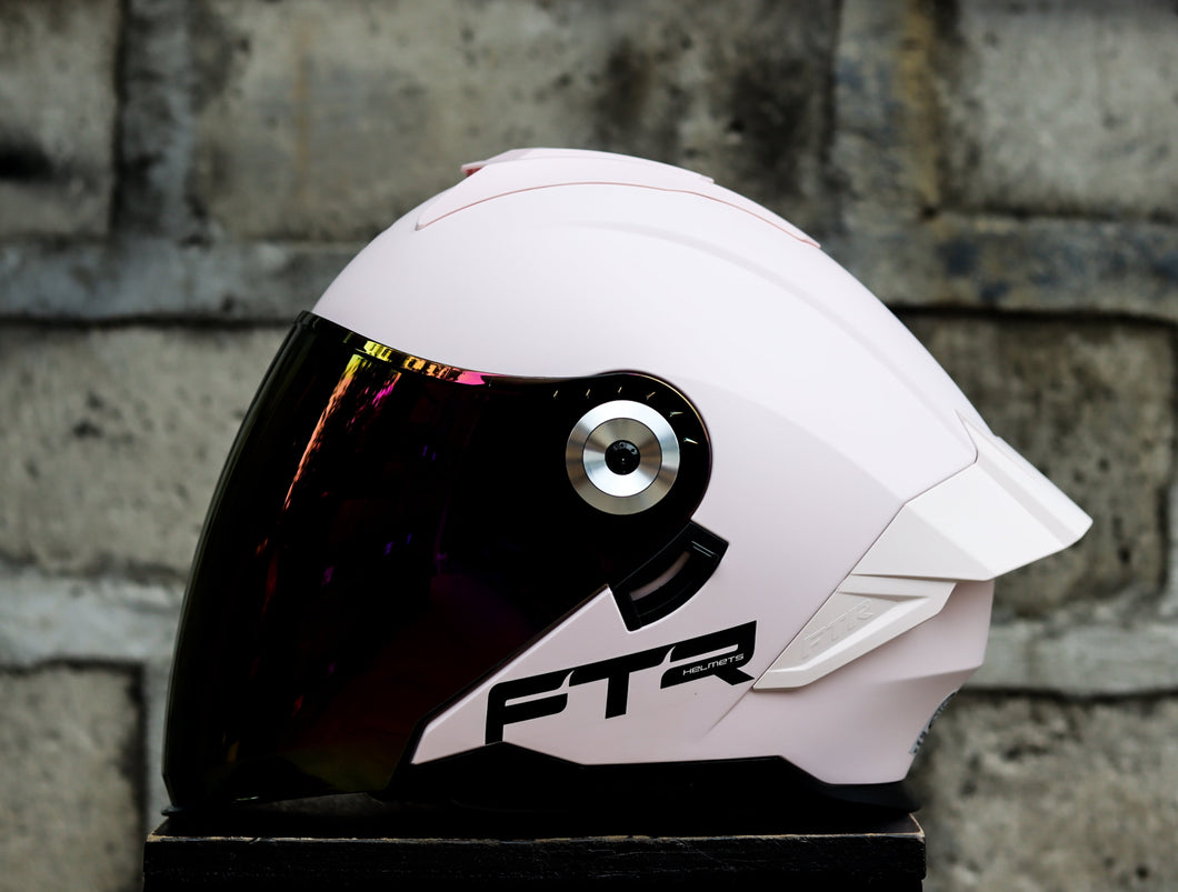 FTR N95 MATTE LIGHT PINK DUAL VISOR