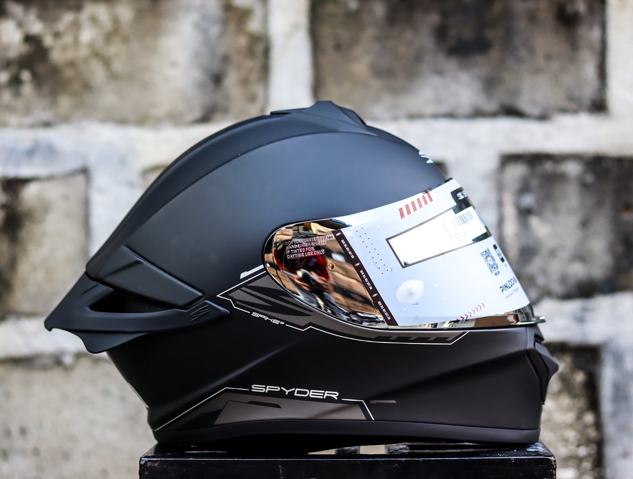 Motorcycle Helmet Spyder Spike Matte Black SPYDER FORZA PD 3401-B SS MATTE BLACK GRAY SO Motorcycle Helmet Spyder Spike Matte Black SPYDER FORZA PD 3401-B SS MATTE BLACK GRAY SO