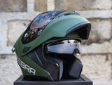 ZEBRA YM 627 MATTE ARMY GREEN MODULAR WITH FREE CLEAR LENS