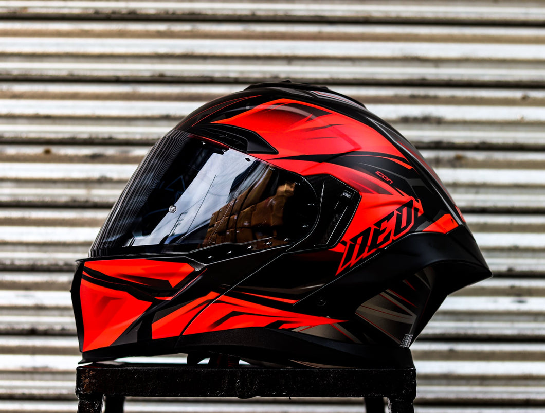 SPYDER NEO ICON GD 3611M S MATTE BLACK RED DUAL VISOR WITH FREE CLEAR LENS