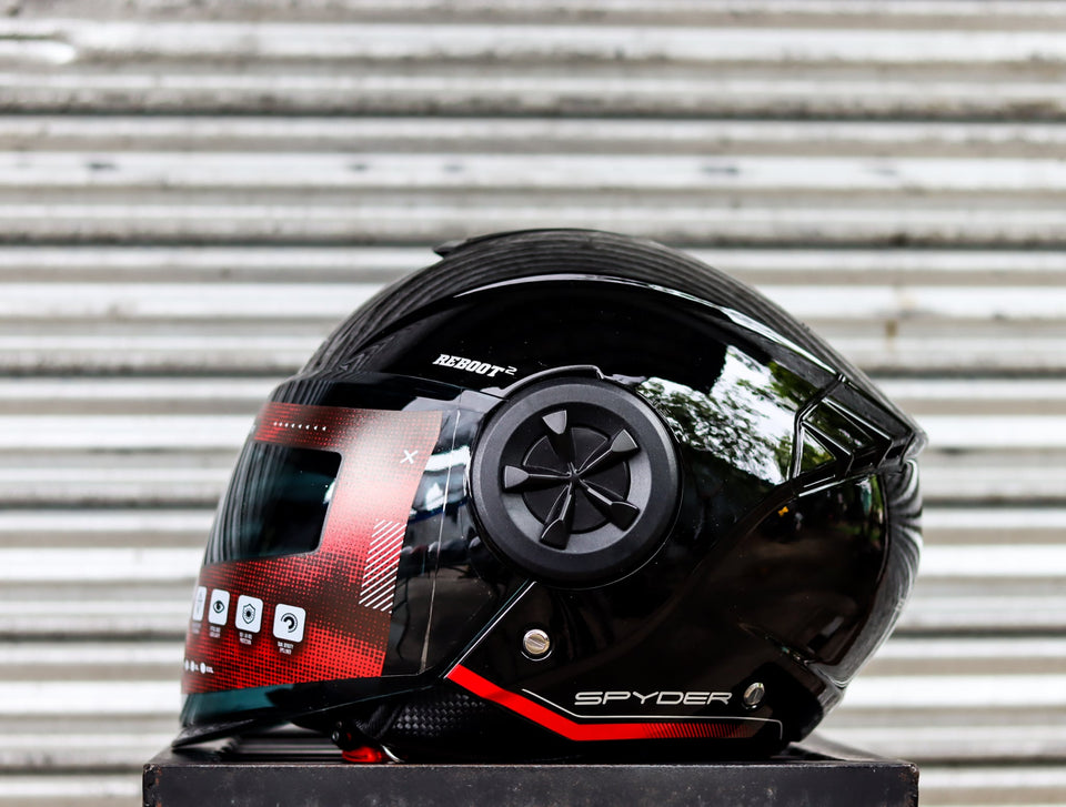 SPYDER REBOOT 2 P 3601 S BLACK RED SO V2 DUAL VISOR WITH FREE CLEAR LENS