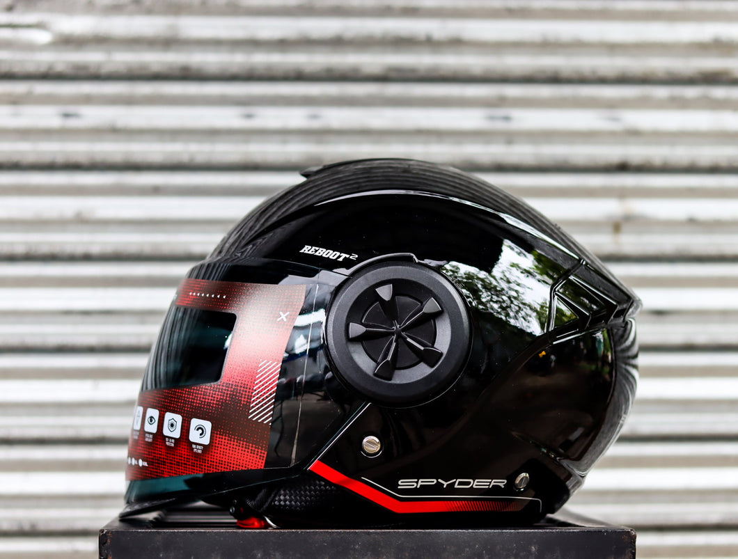 SPYDER REBOOT 2 P 3601 S BLACK RED SO V2 DUAL VISOR WITH FREE CLEAR LENS