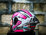 NHK N1 MAX ARCHIE WHITE PINK TOSCA GLOSSY HALF FACE