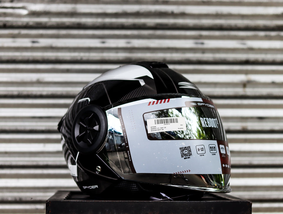 SPYDER REBOOT 2 G 34A1 SS BLACK GRAY WHITE DUAL VISOR WITH FREE CLEAR LENS