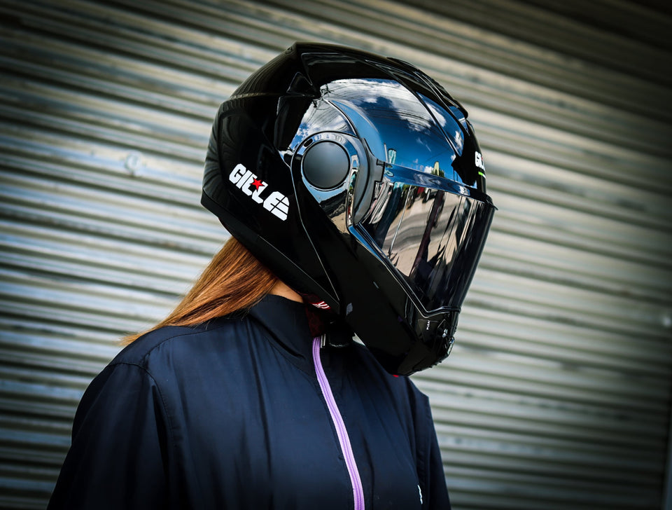 GILLE ILM-Z501 VERTIX PLAIN BLACK (DUAL VISOR)