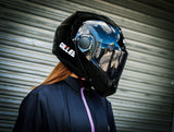 GILLE ILM-Z501 VERTIX PLAIN BLACK (DUAL VISOR)