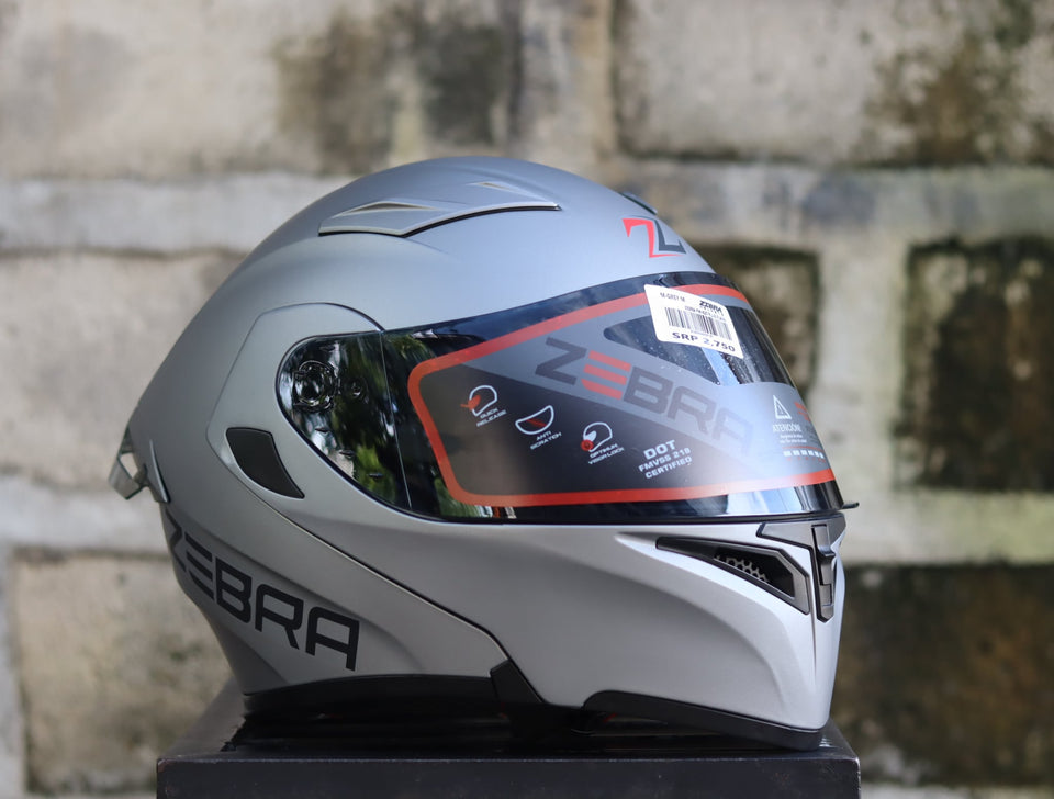 ZEBRA YM 627 MATTE GRAY MODULAR WITH FREE CLEAR LENS