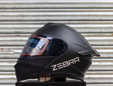 ZEBZEBRA A113 RITZY MATTE BLACK (DUAL VISOR) WITH FREE CLEAR LENS